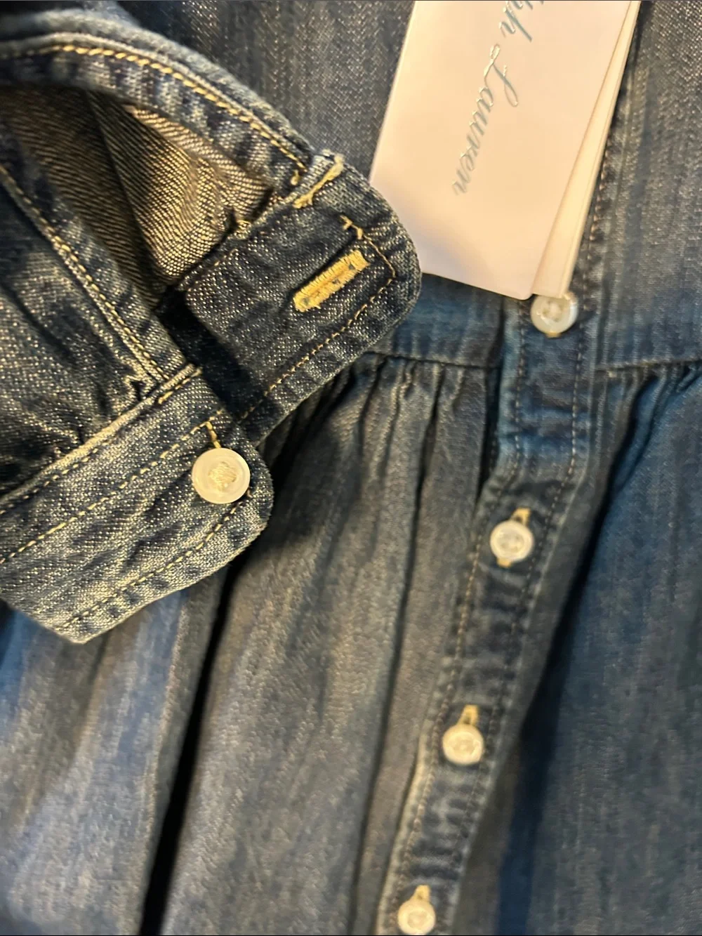 Ralph Lauren Denim Button-Front Dress with bottoms 50%OFF SEND OFFERS